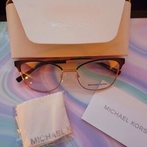 Michael Kors Brown and Gold Glasses